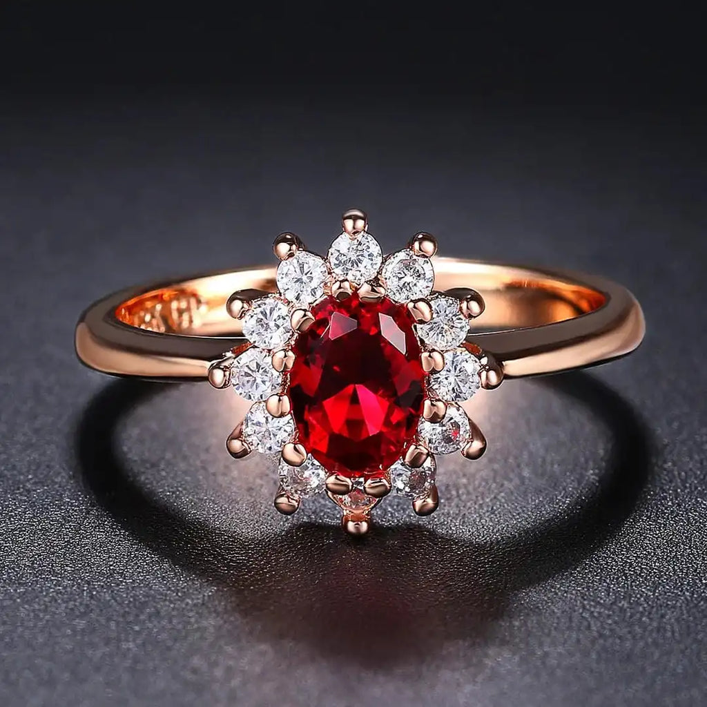 Anillo llamativo Halo de reliquia familiar