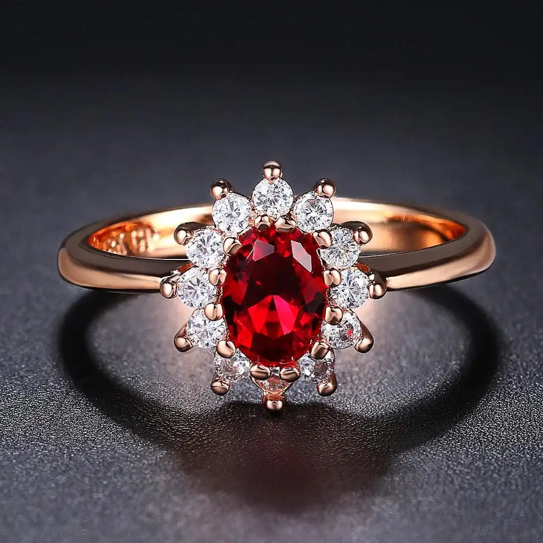 Anillo llamativo Halo de reliquia familiar