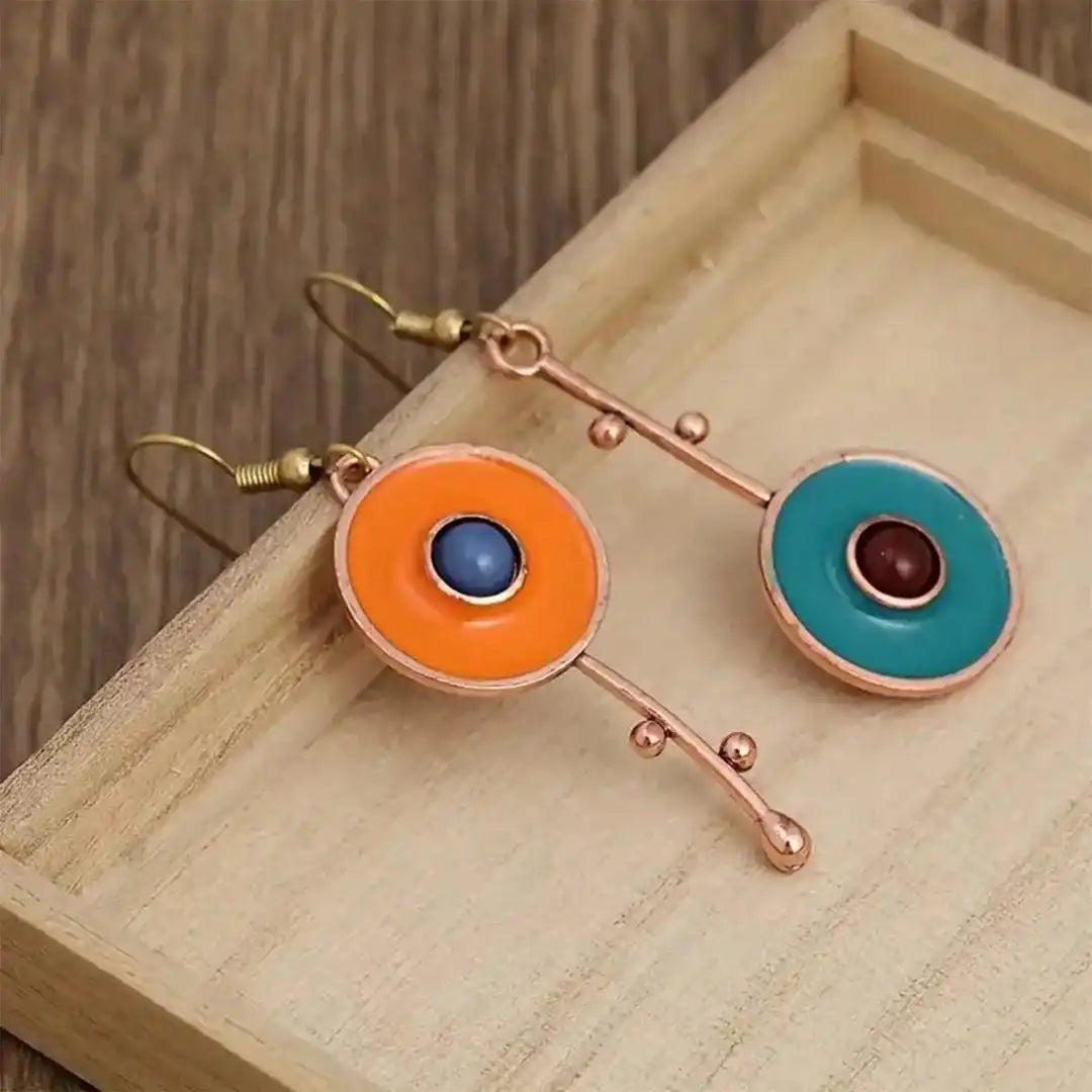 Pendientes de piedra color bronce antiguo