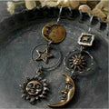 Pendientes vintage de sol y luna