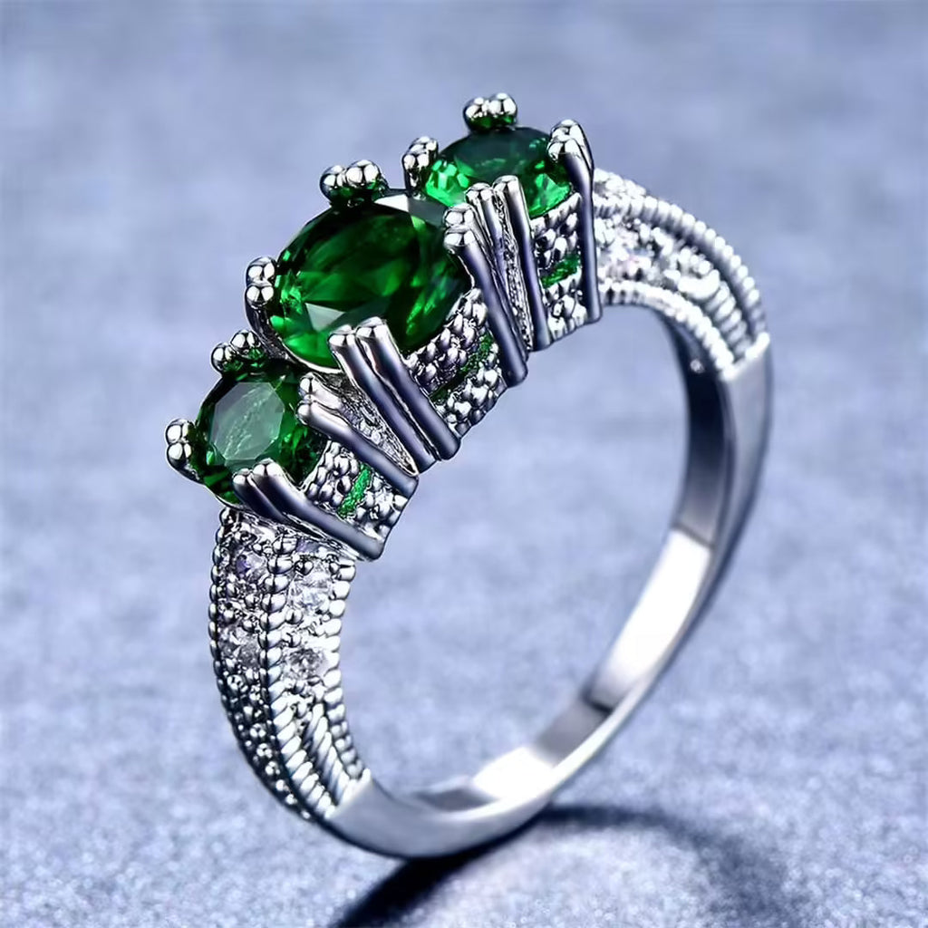 Anillo Esmeralda Escultórico