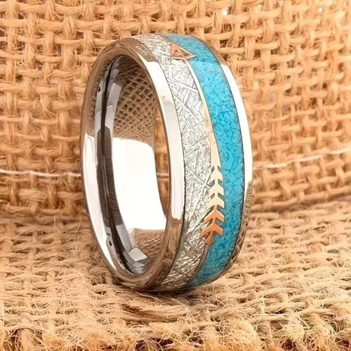 Anillo antiguo de plata esmaltada