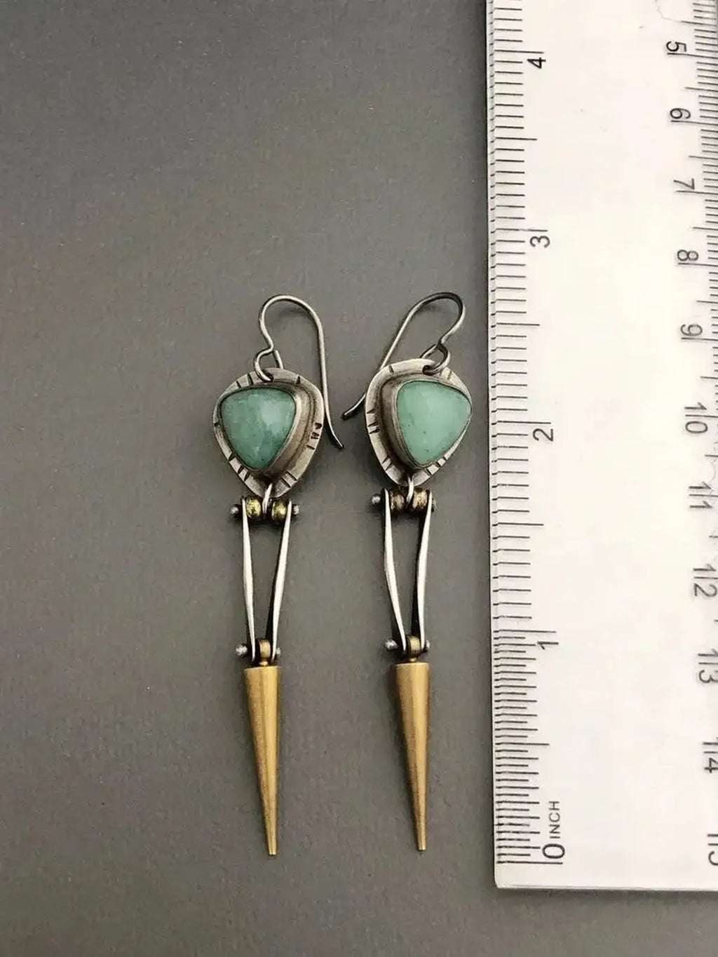 Pendientes de piedra natural vintage