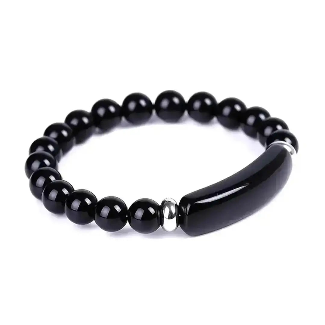 Pulsera elástica con cuentas de piedras preciosas
