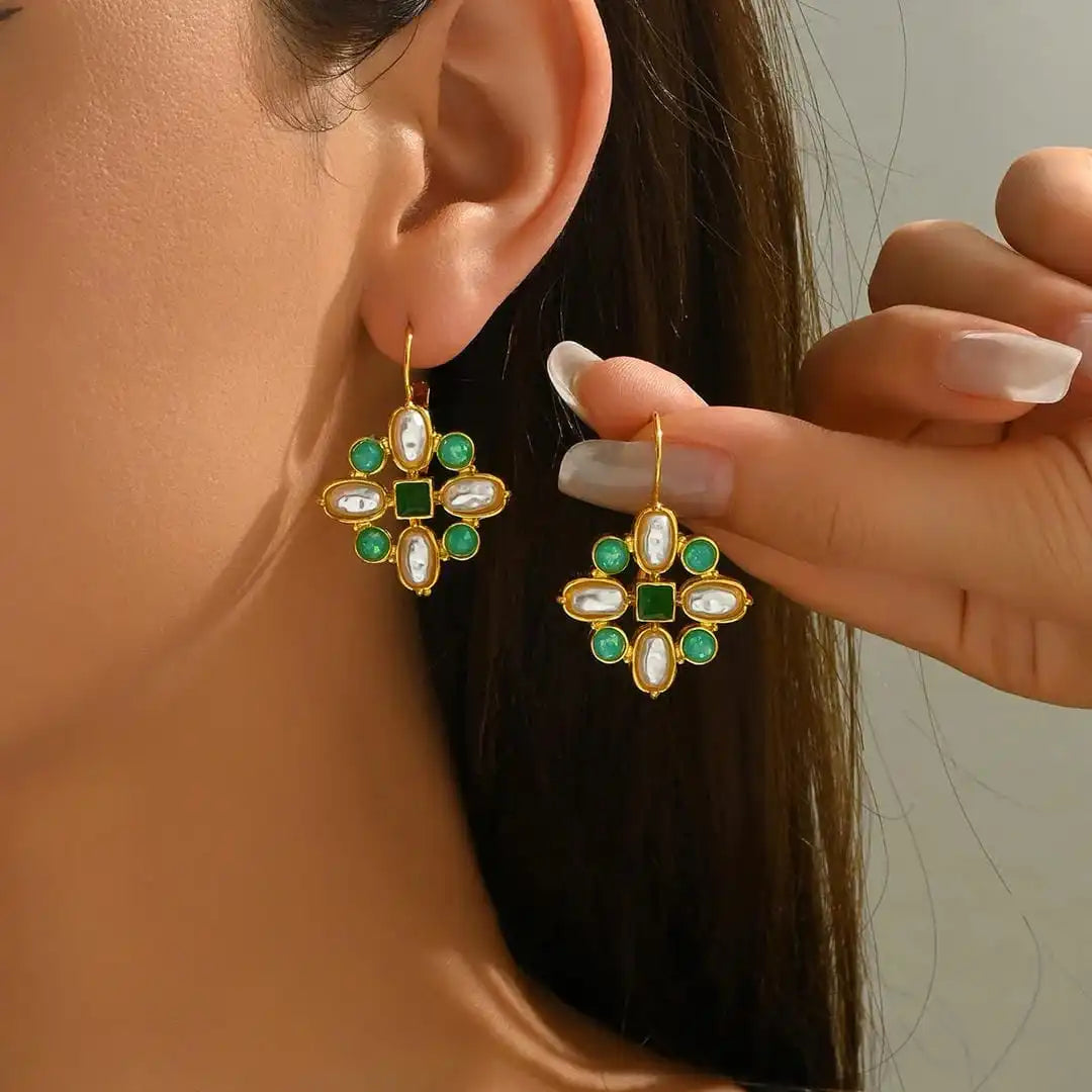 Pendientes de Turquesa de Estilo Étnico Creativo