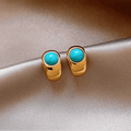 Pendientes atemporales de cobre y turquesa