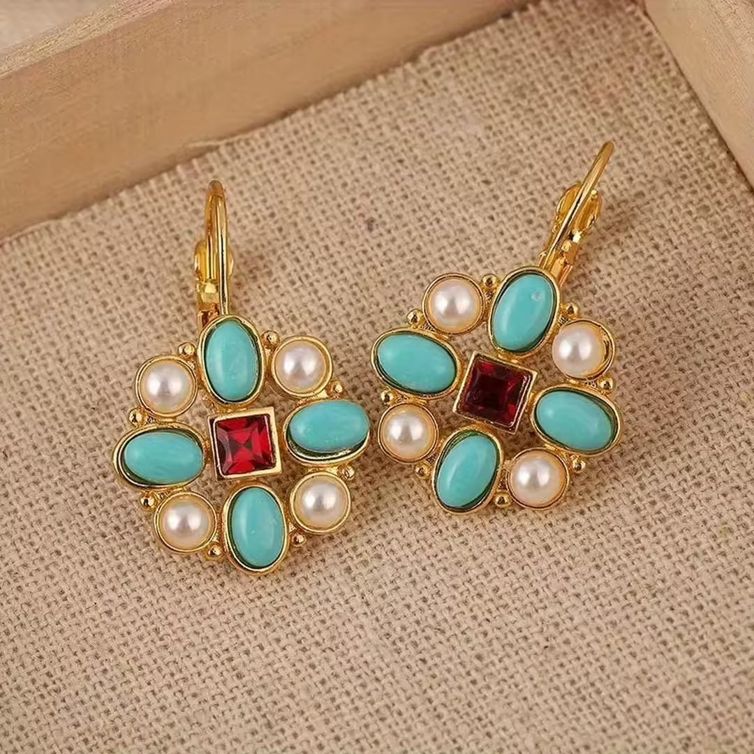 Pendientes de perlas de época