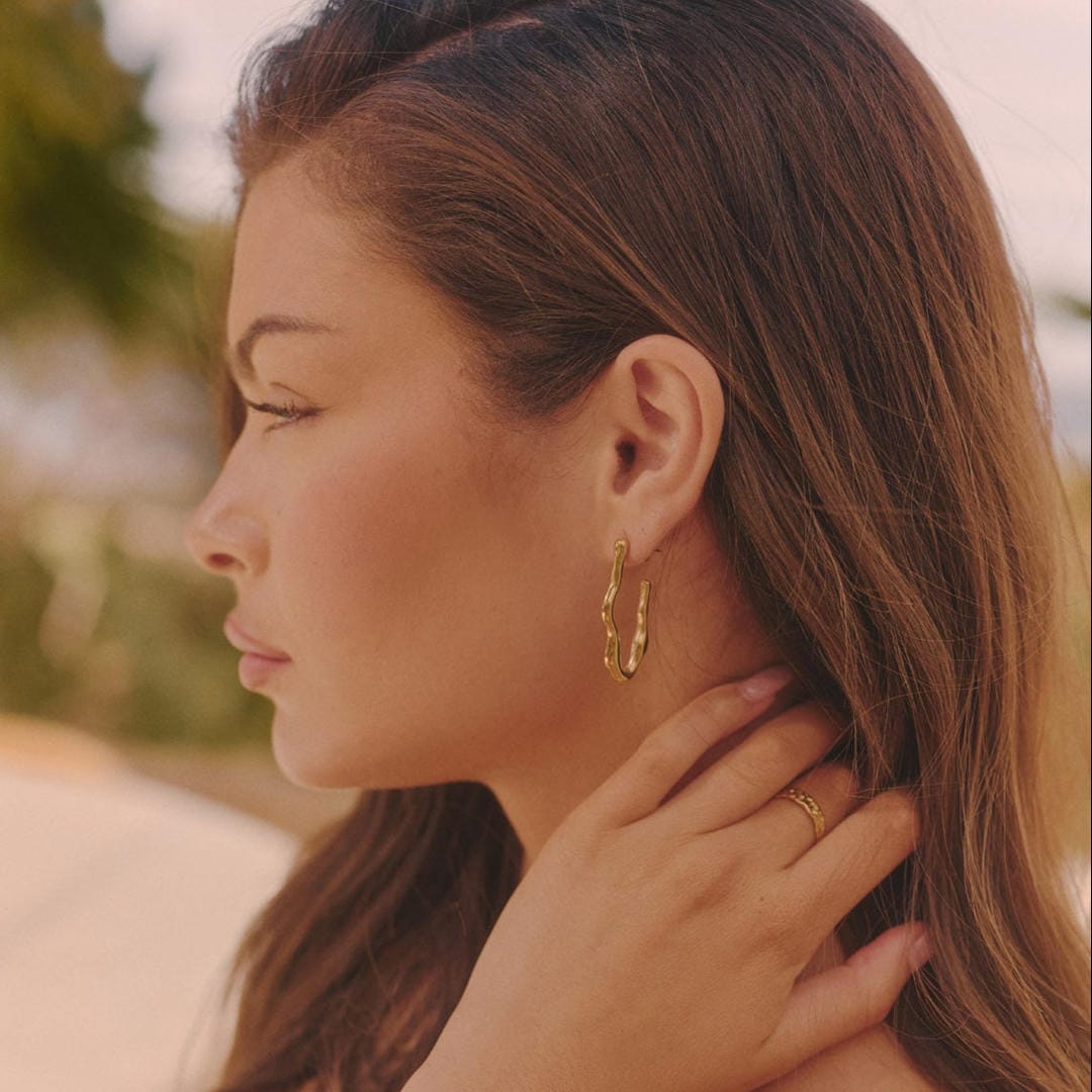 Pendientes de aro Gold Zephyr
