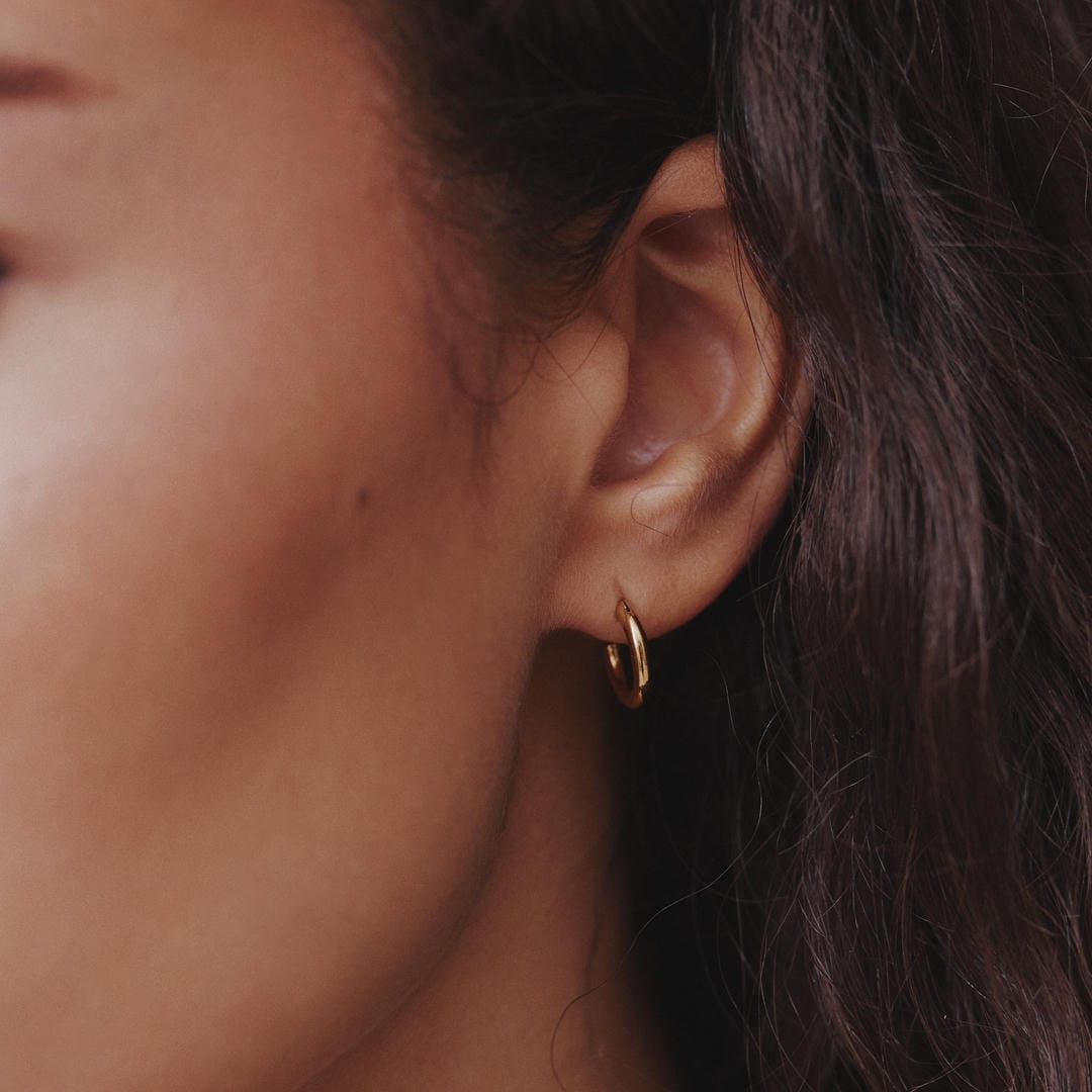 Mini aretes de aro dorados Everyday