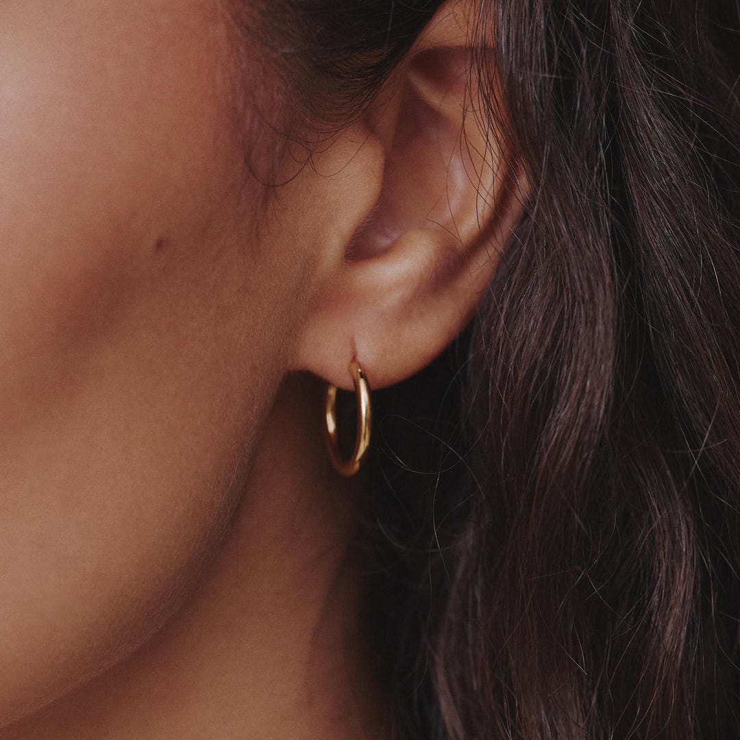 Aretes de aro dorados para el día a día