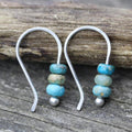 Pendientes retro turquesa