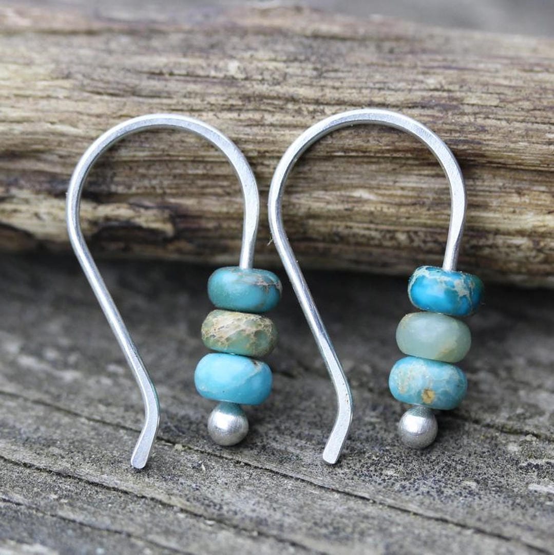 Pendientes retro turquesa