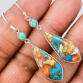 Pendientes colgantes retro multicolor