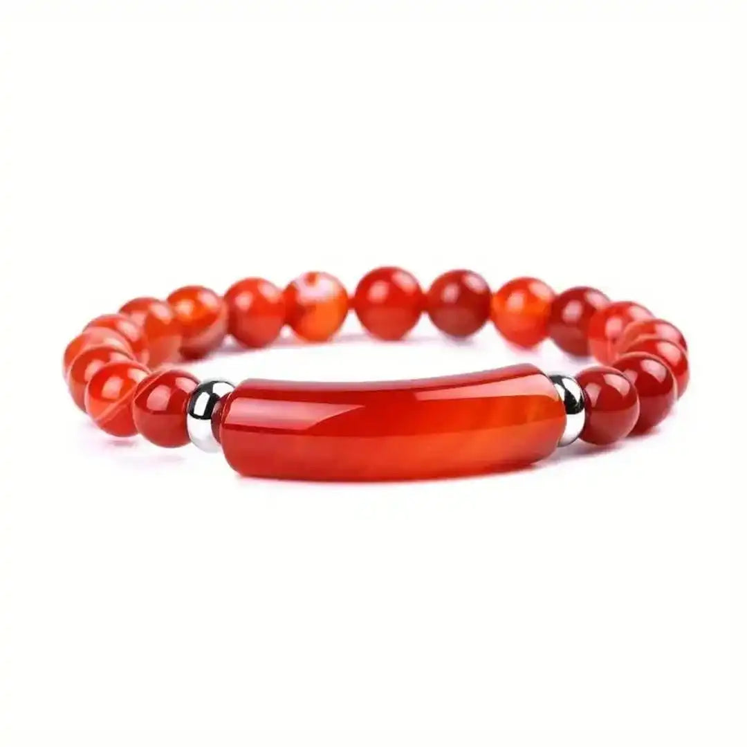 Pulsera elástica con cuentas de piedras preciosas