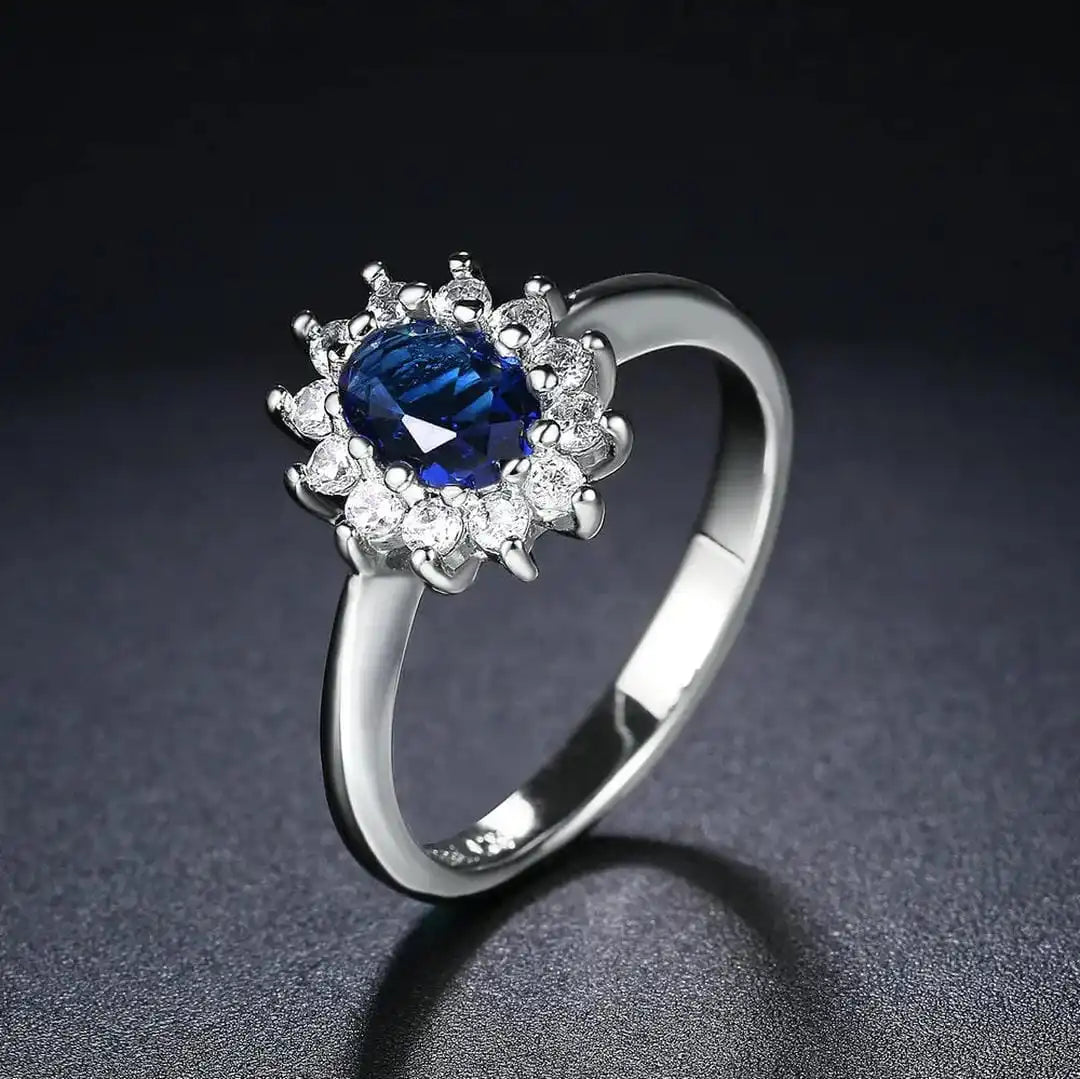 Anillo llamativo Halo de reliquia familiar