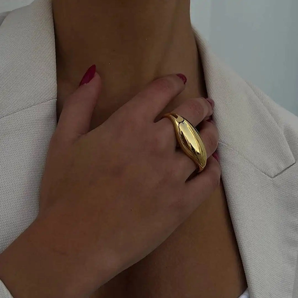 Doble Anillo de Oro Clásico