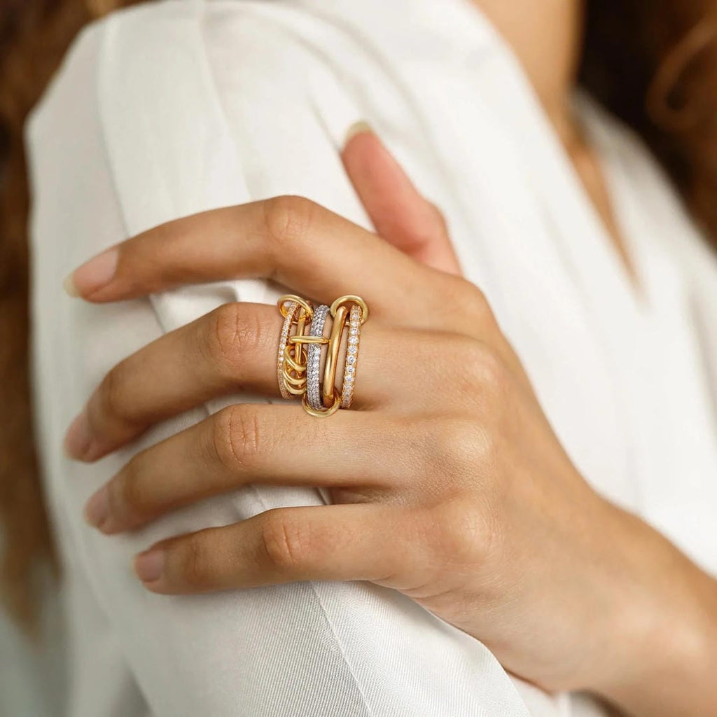 Anillo Blaise con Cristales Apilados