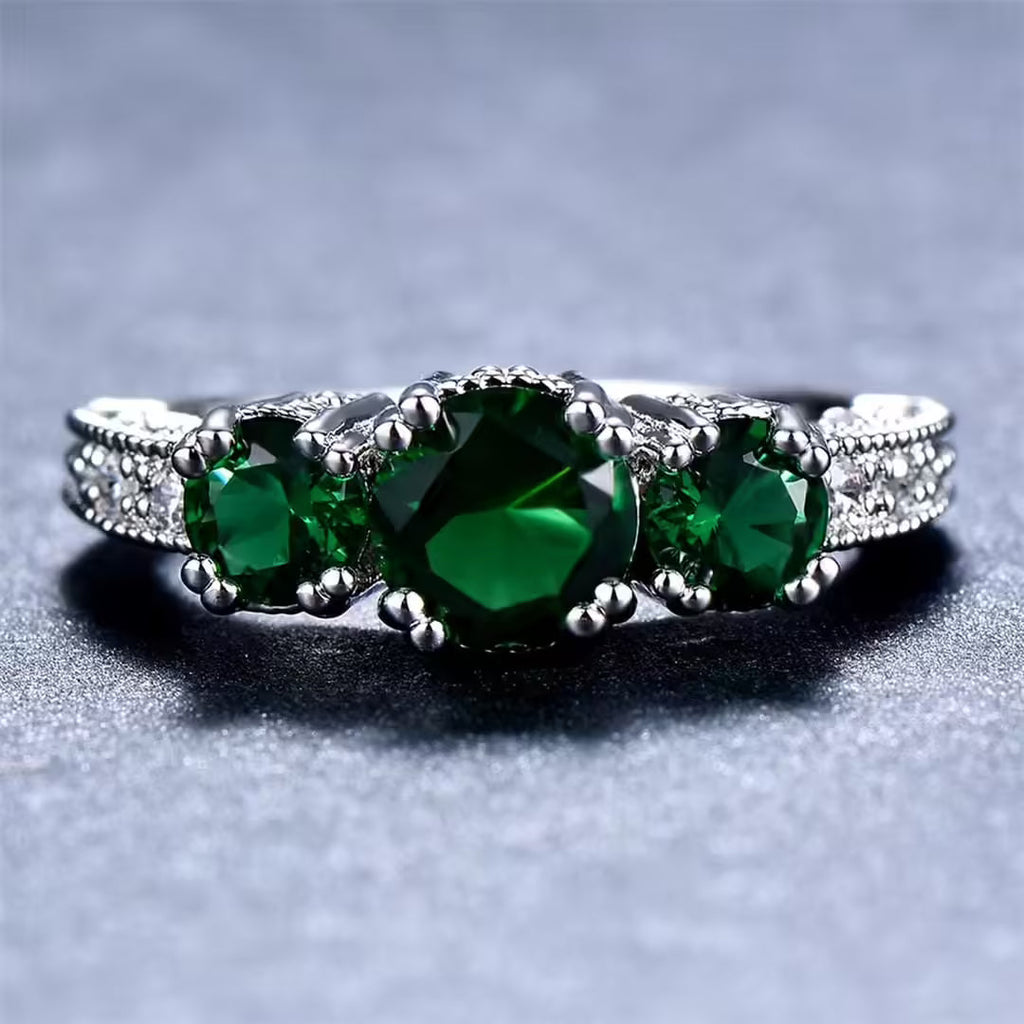 Anillo Esmeralda Escultórico