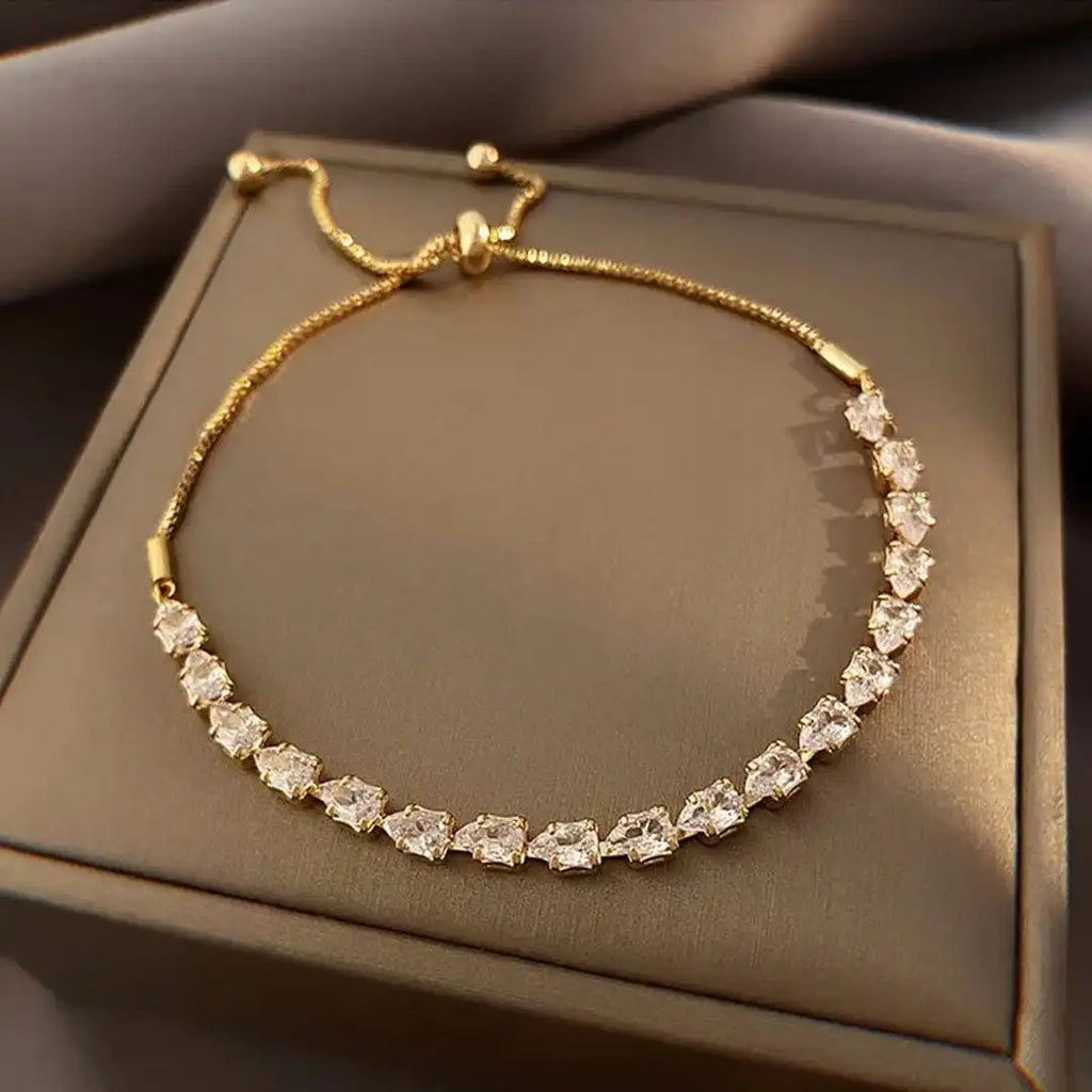 Pulsera ajustable de piedras geométricas