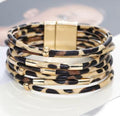 Pulsera ancha tipo bohemio de múltiples capas