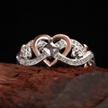 Anillo de compromiso Infinito Corazón Amatista