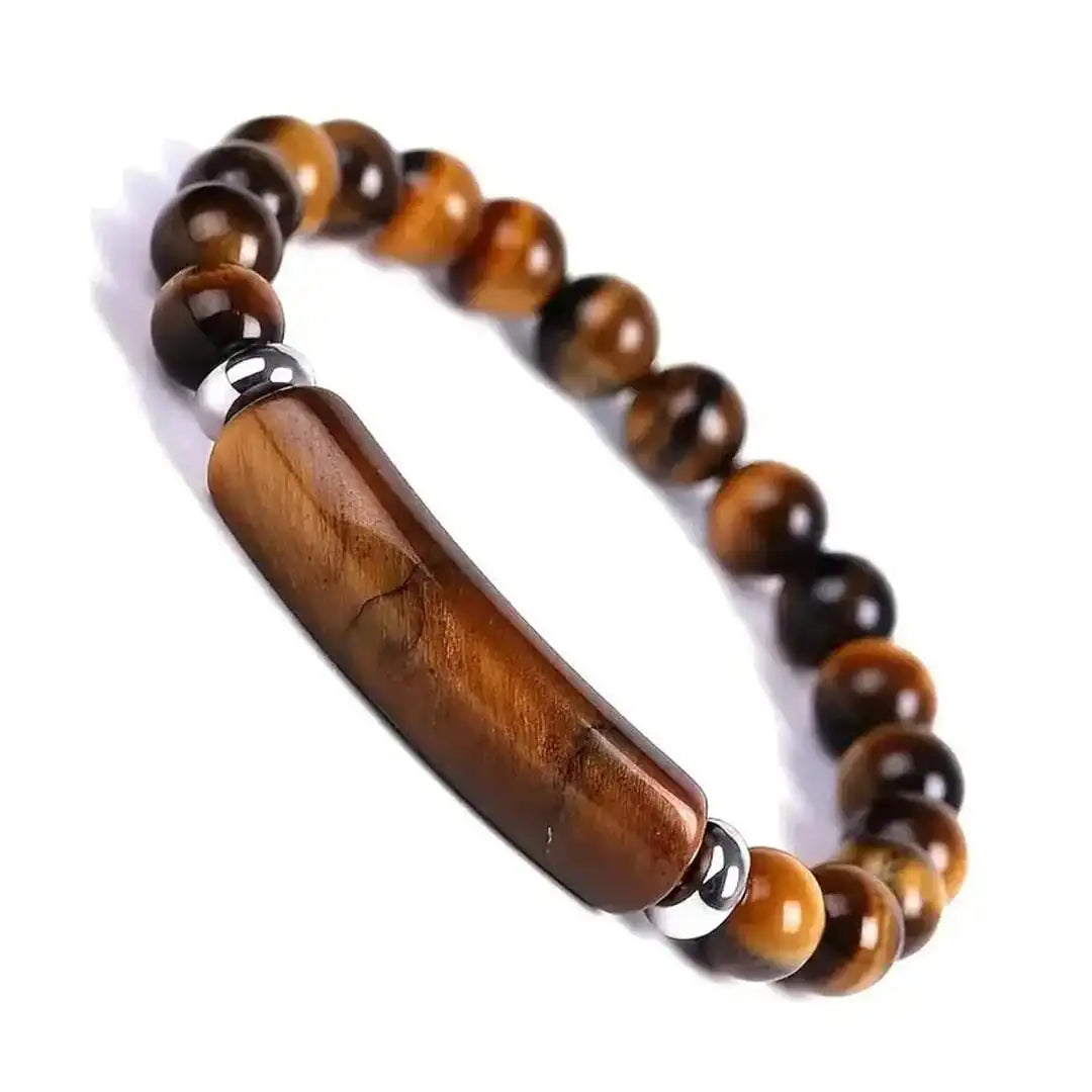 Pulsera elástica con cuentas de piedras preciosas