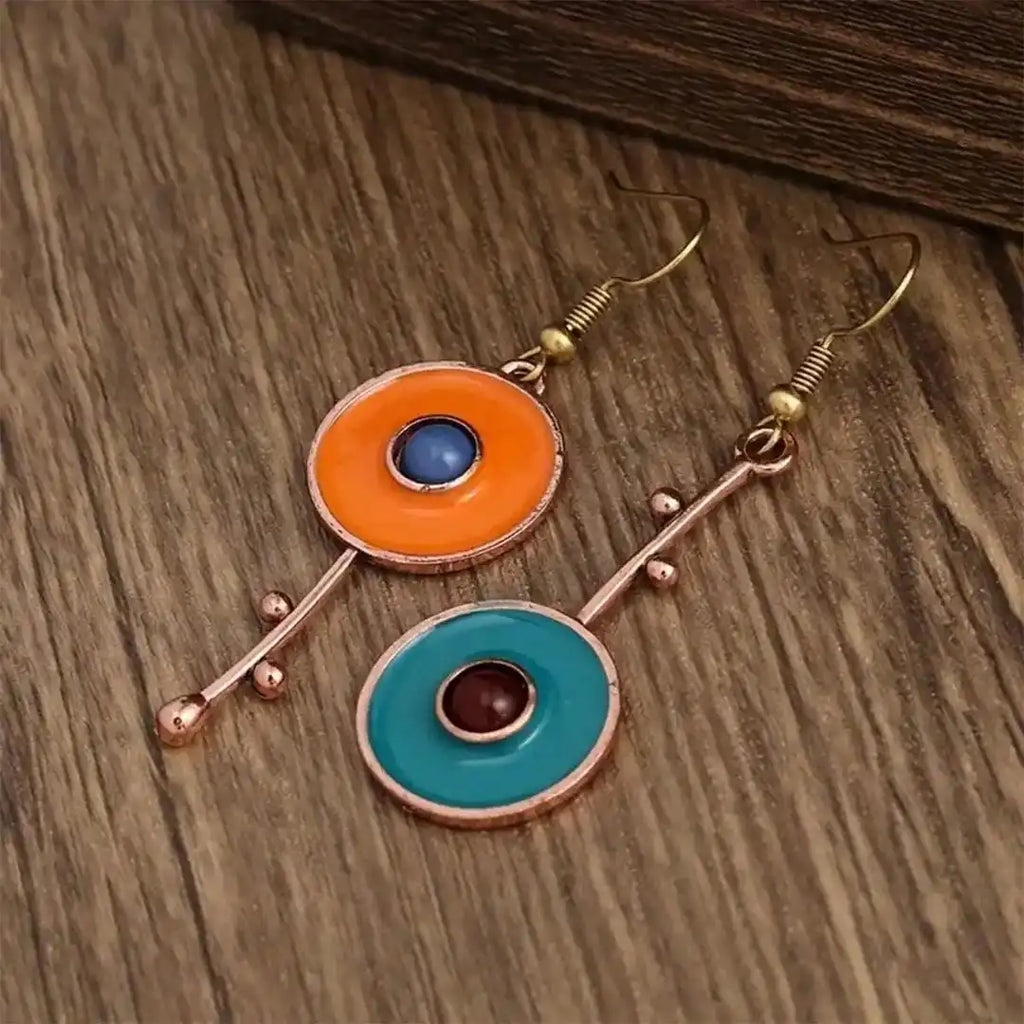 Pendientes de piedra color bronce antiguo