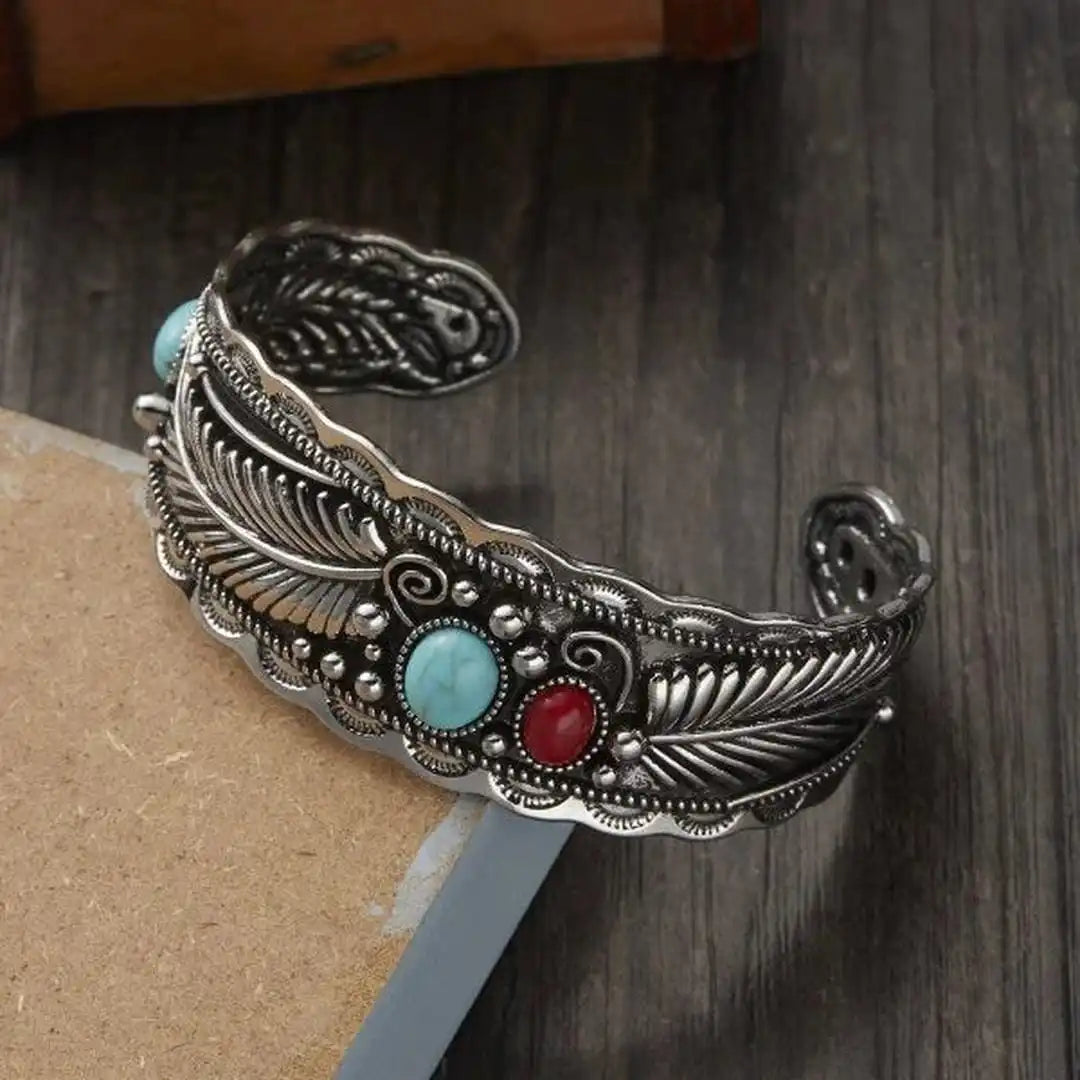 Pulsera Mesina Turquesa Plata Oro