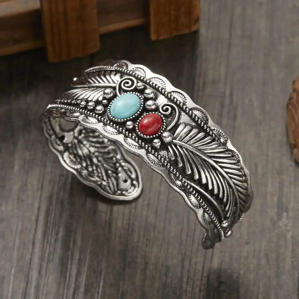 Pulsera Mesina Turquesa Plata Oro
