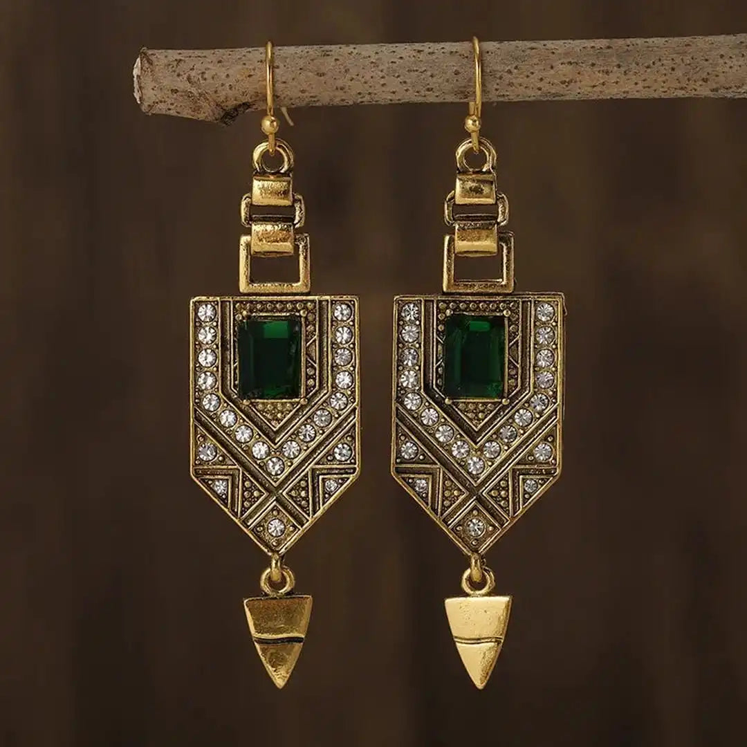 Pendientes Aztecas Dorados Antiguos