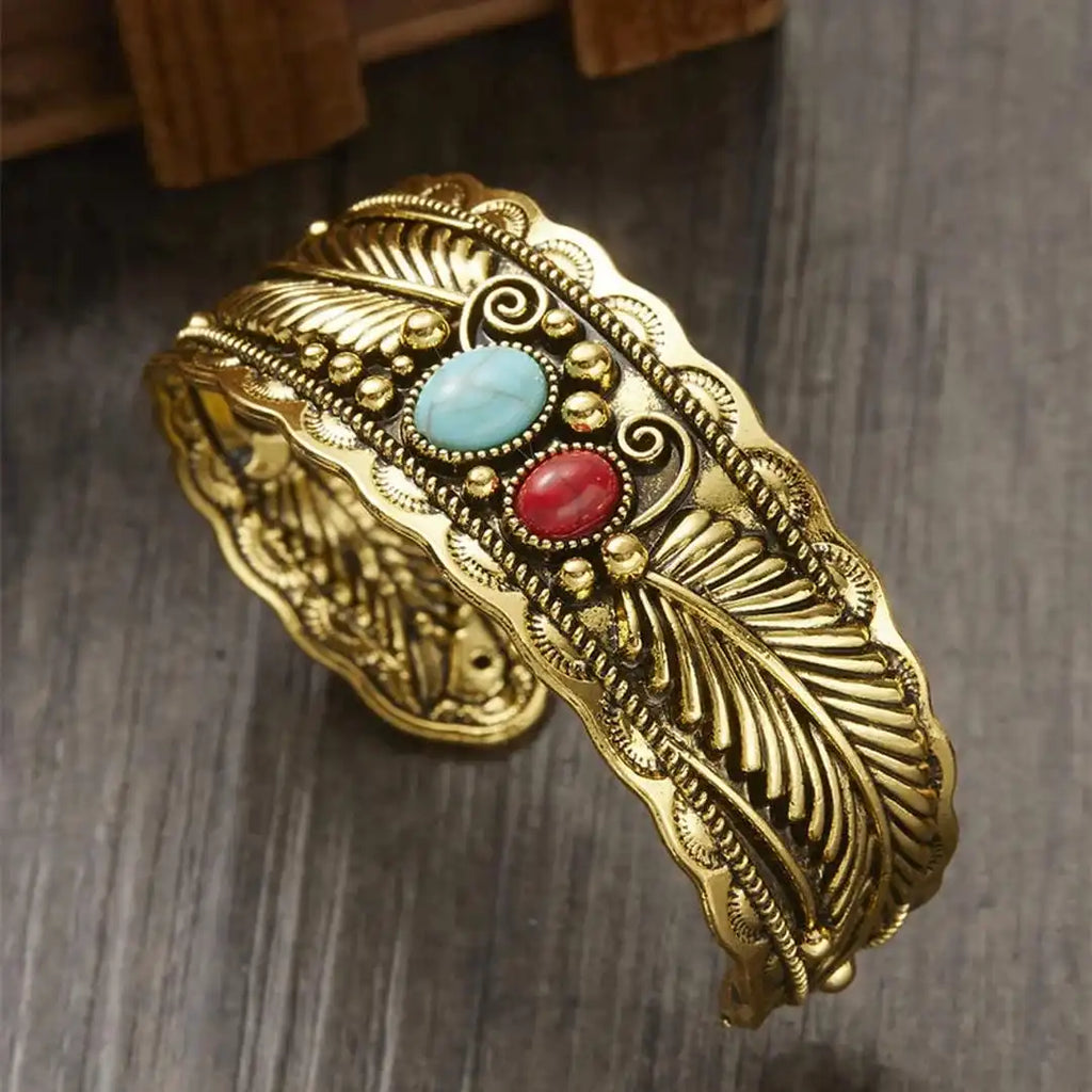 Pulsera Mesina Turquesa Plata Oro