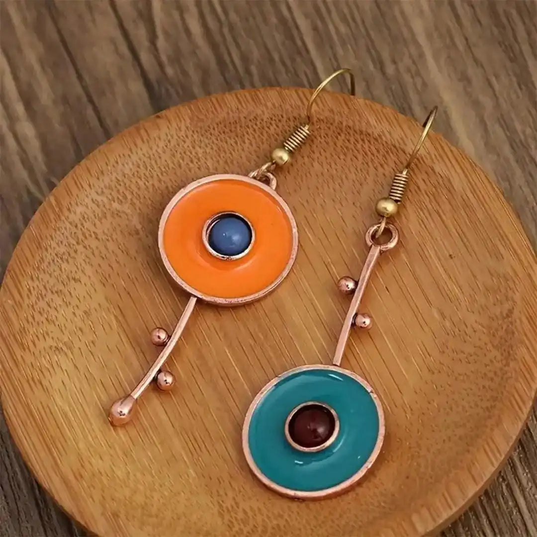 Pendientes de piedra color bronce antiguo