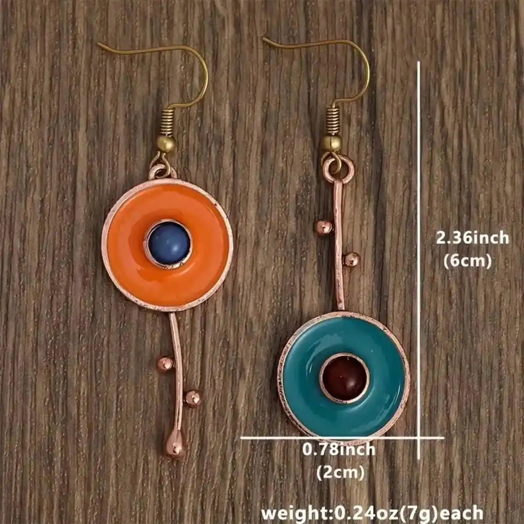 Pendientes de piedra color bronce antiguo