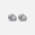 Pendientes Modernos de Plata Trenzada