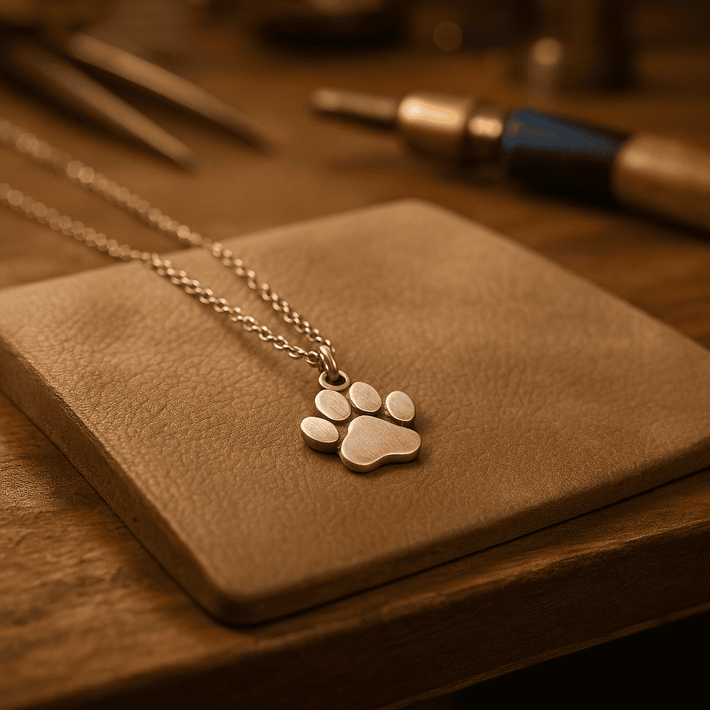 Elegante Collar Pata de Plata