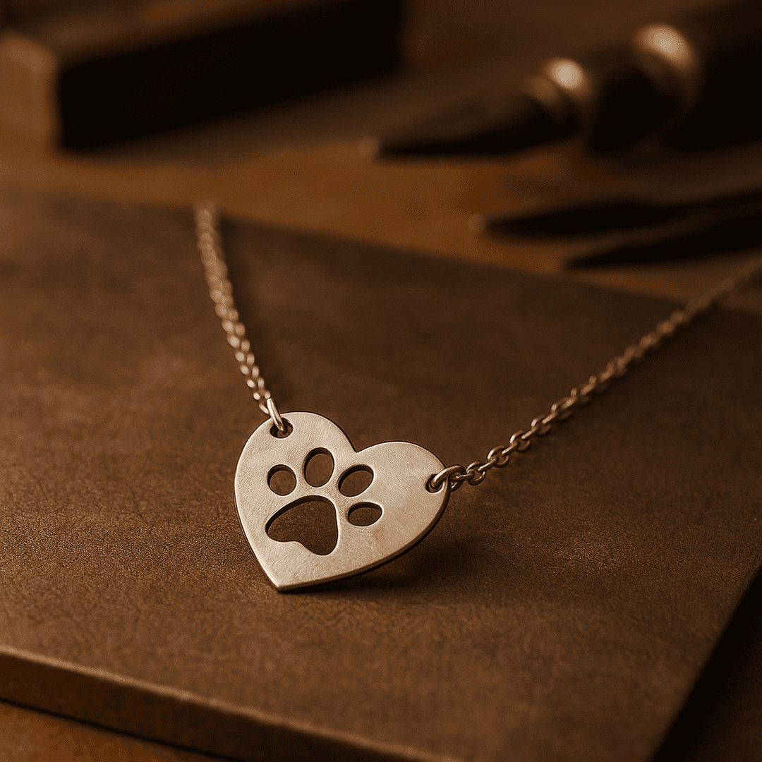 Collar con colgante de corazón para cenizas conmemorativas