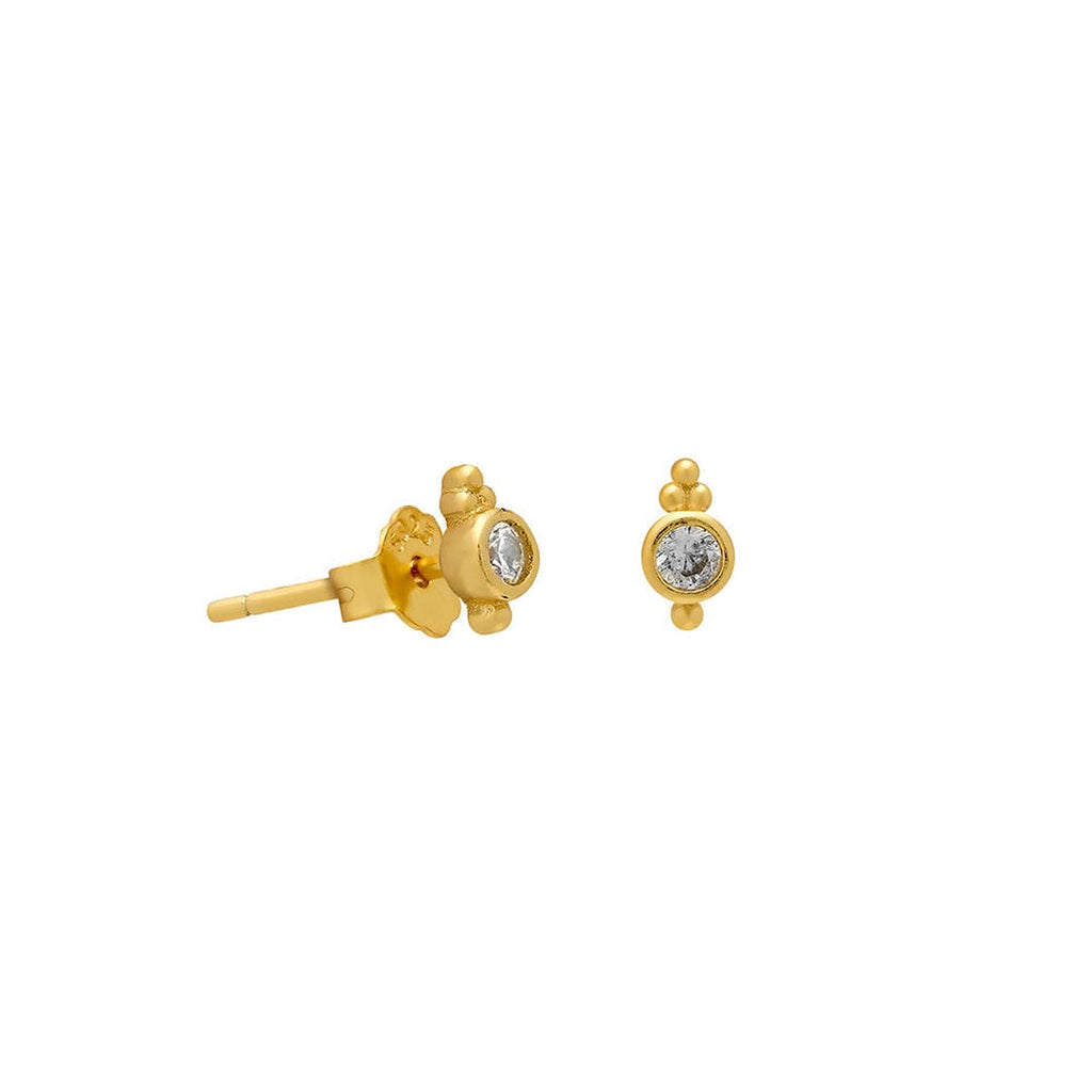 Pendientes pequeños de cristal con bisel