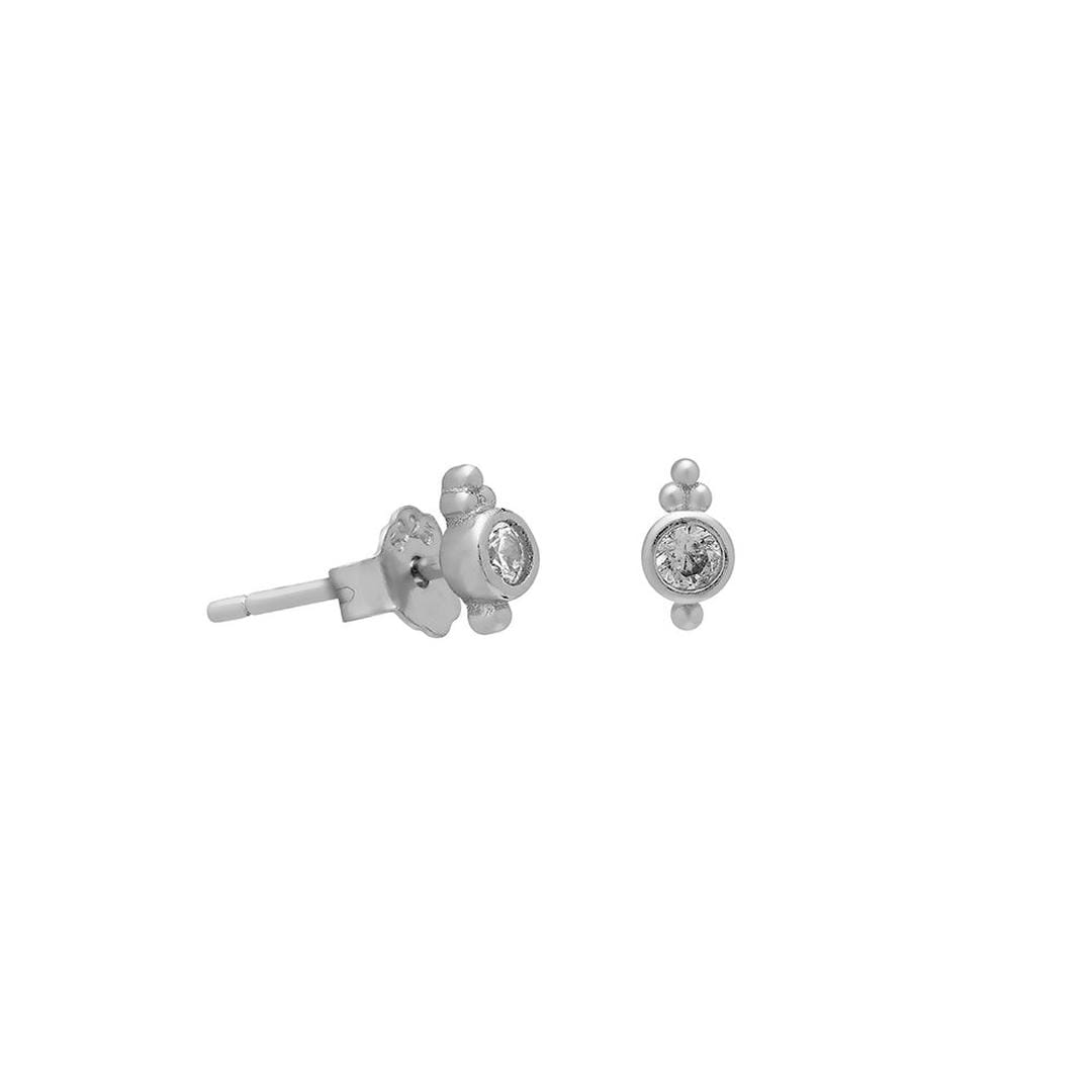 Pendientes pequeños de cristal con bisel