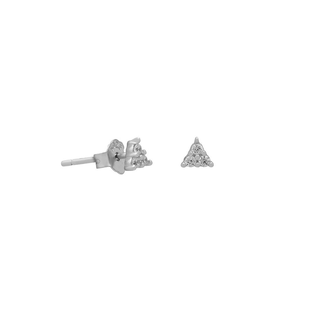 Pendientes de botón trío brillantes