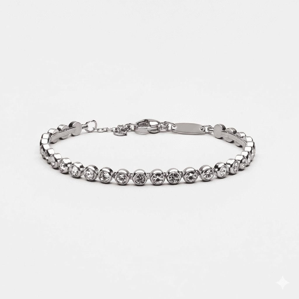 Pulsera de tenis clásica de plata u oro