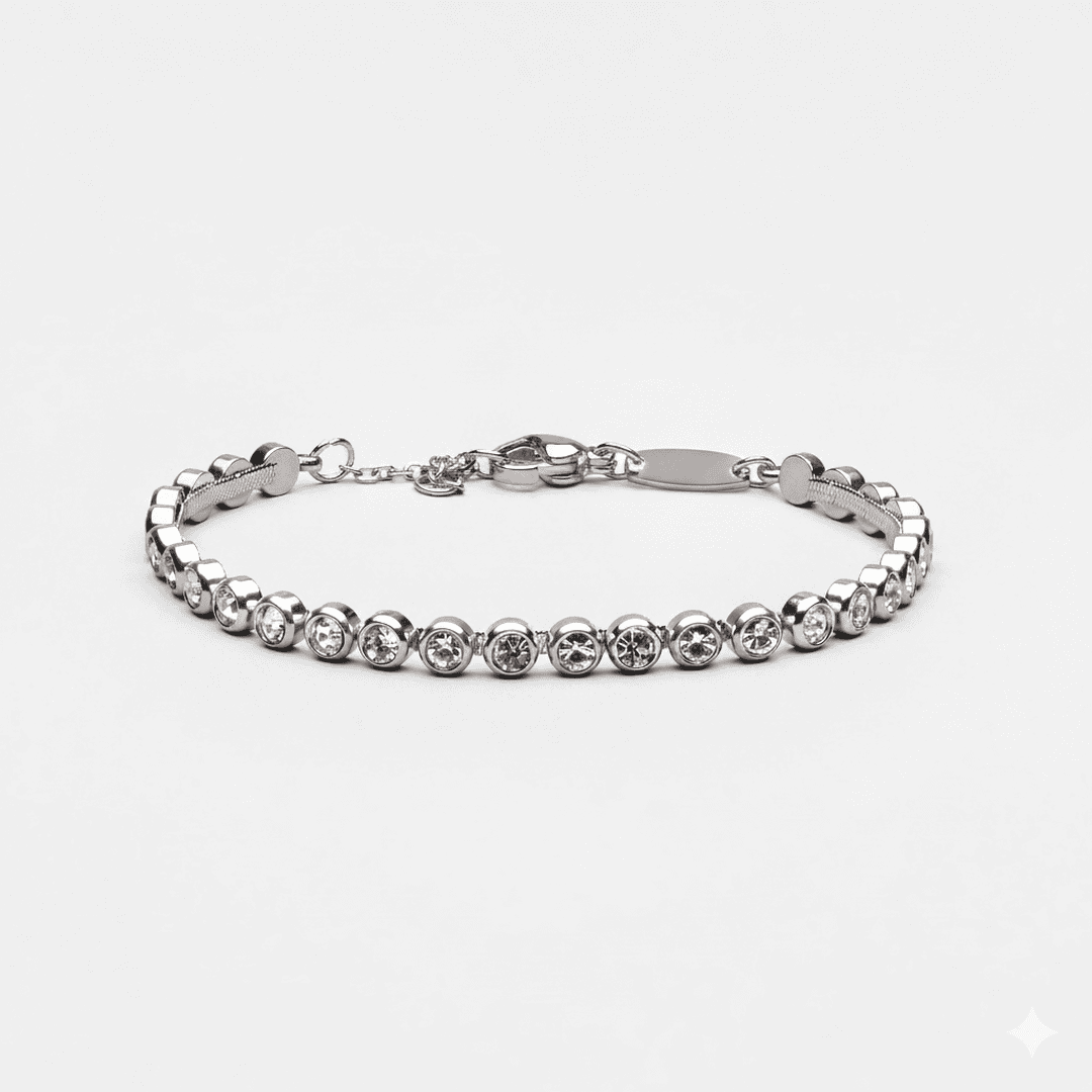 Pulsera de tenis clásica de plata u oro