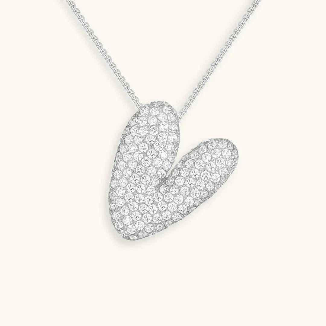 Collar de burbujas con inicial de cristal