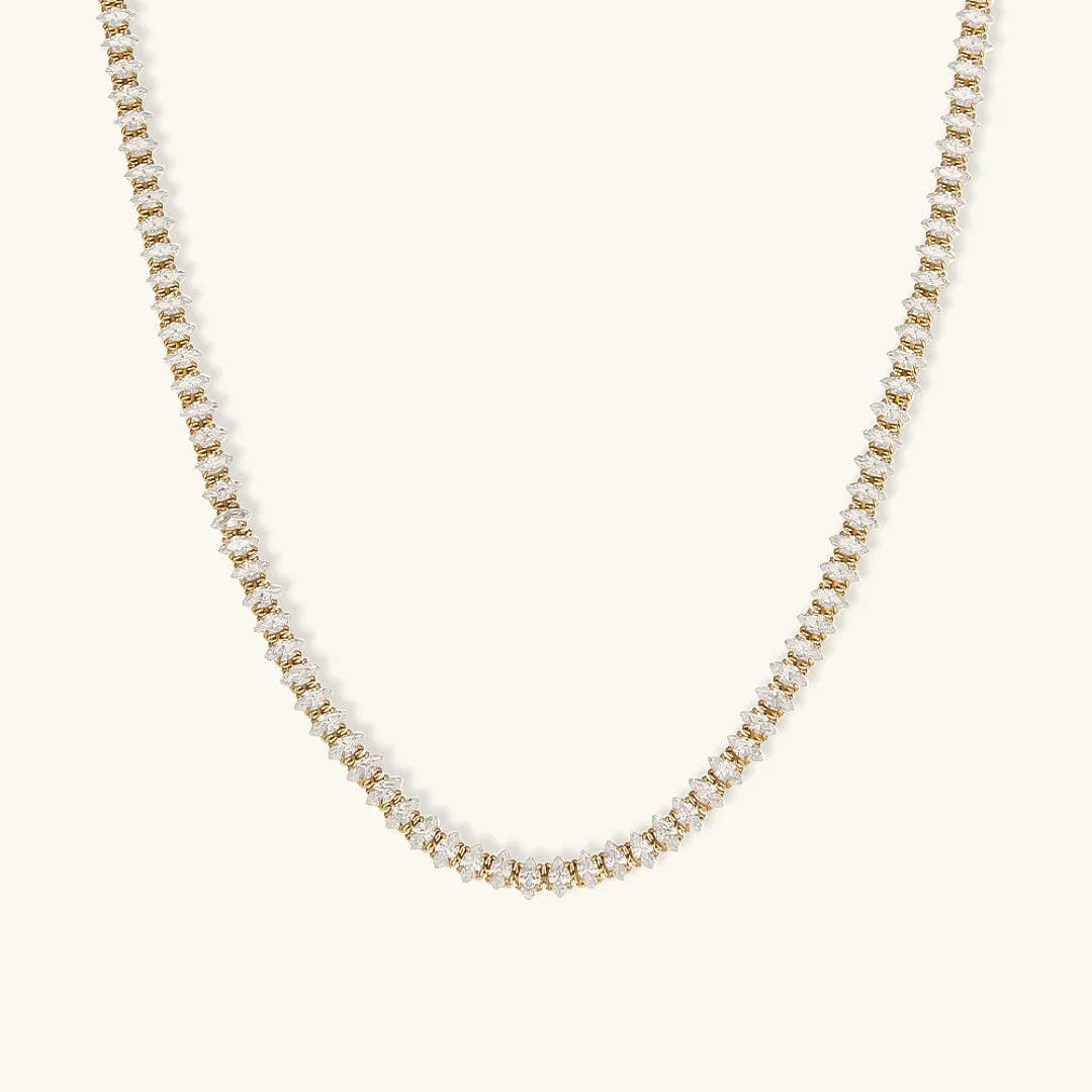 Collar de tenis de cristal de glicinia