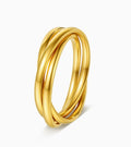 Anillo de oro entrelazado para siempre