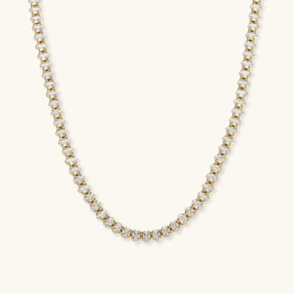 Collar de tenis de cristal de glicinia