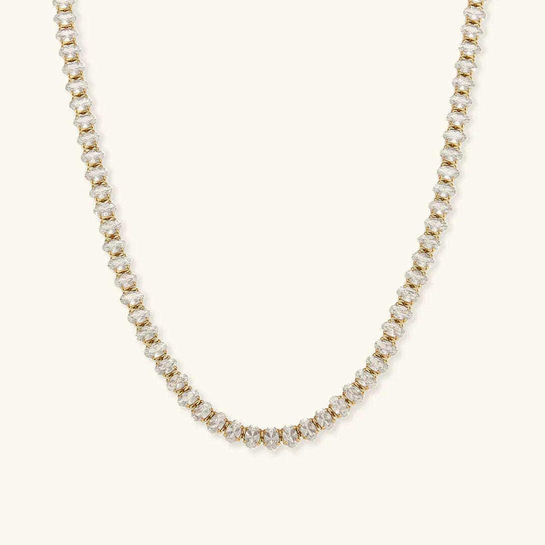 Collar de tenis de cristal de glicinia