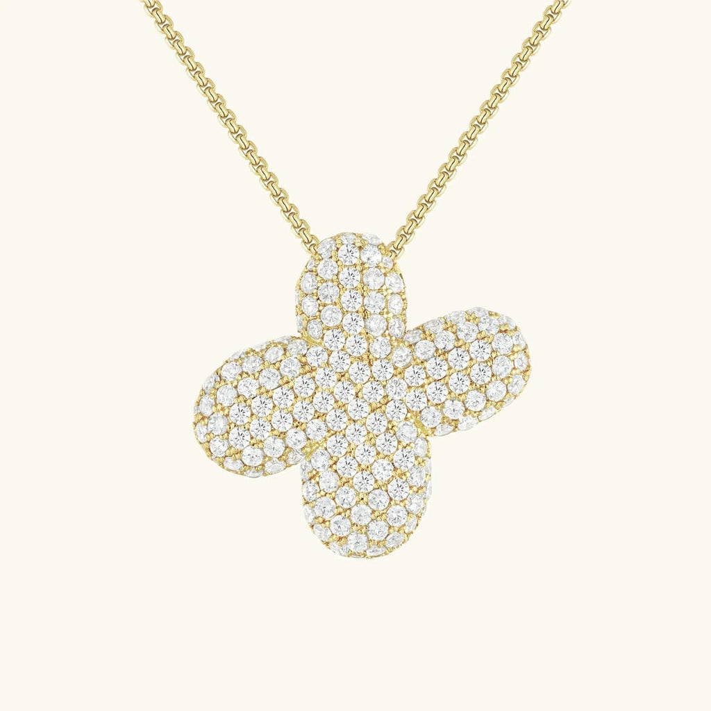 Collar de burbujas con inicial de cristal