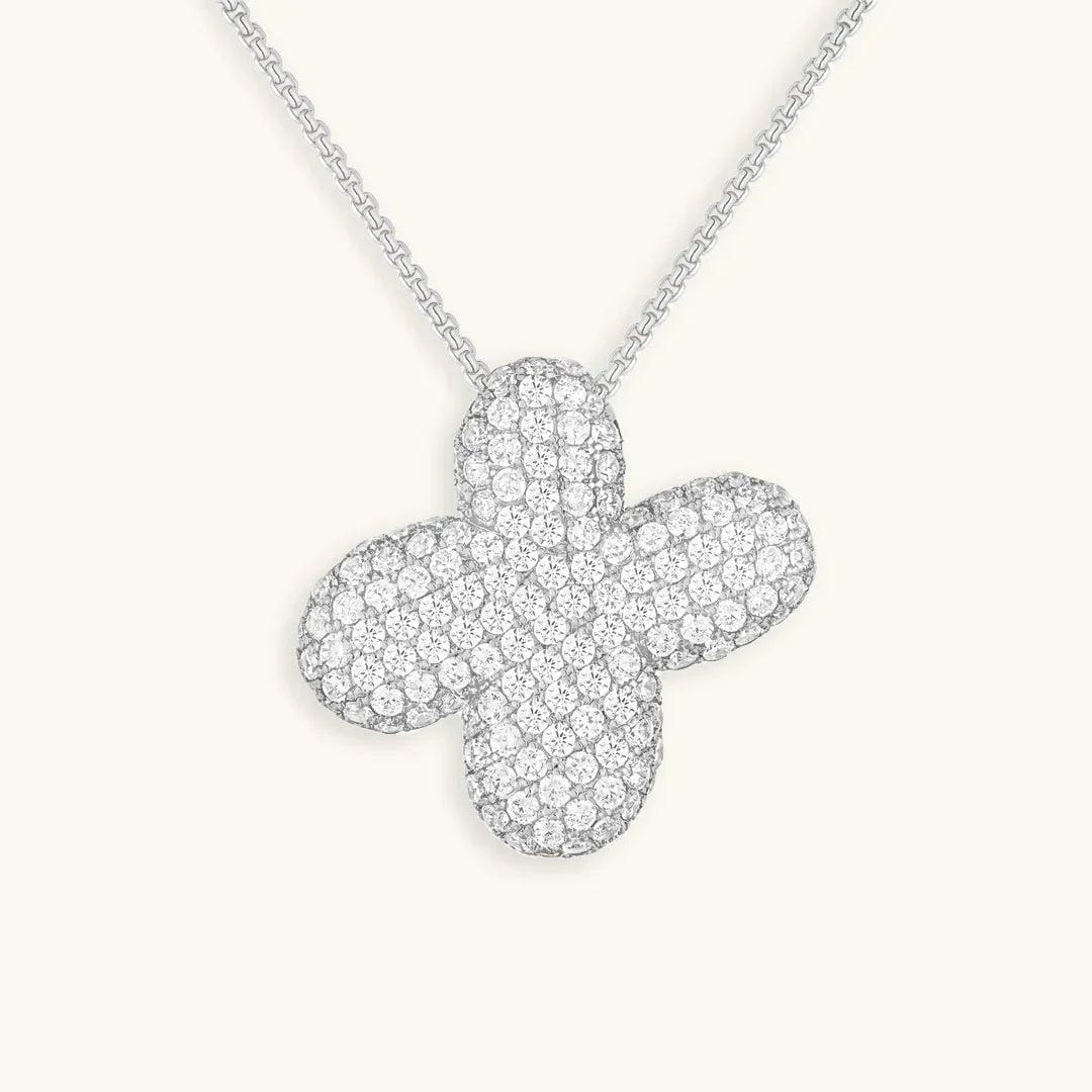 Collar de burbujas con inicial de cristal