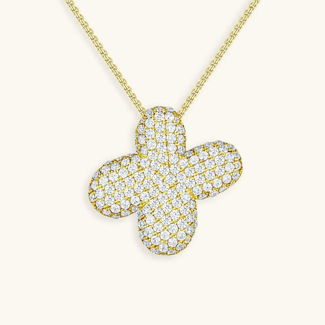 Collar de burbujas con inicial de cristal