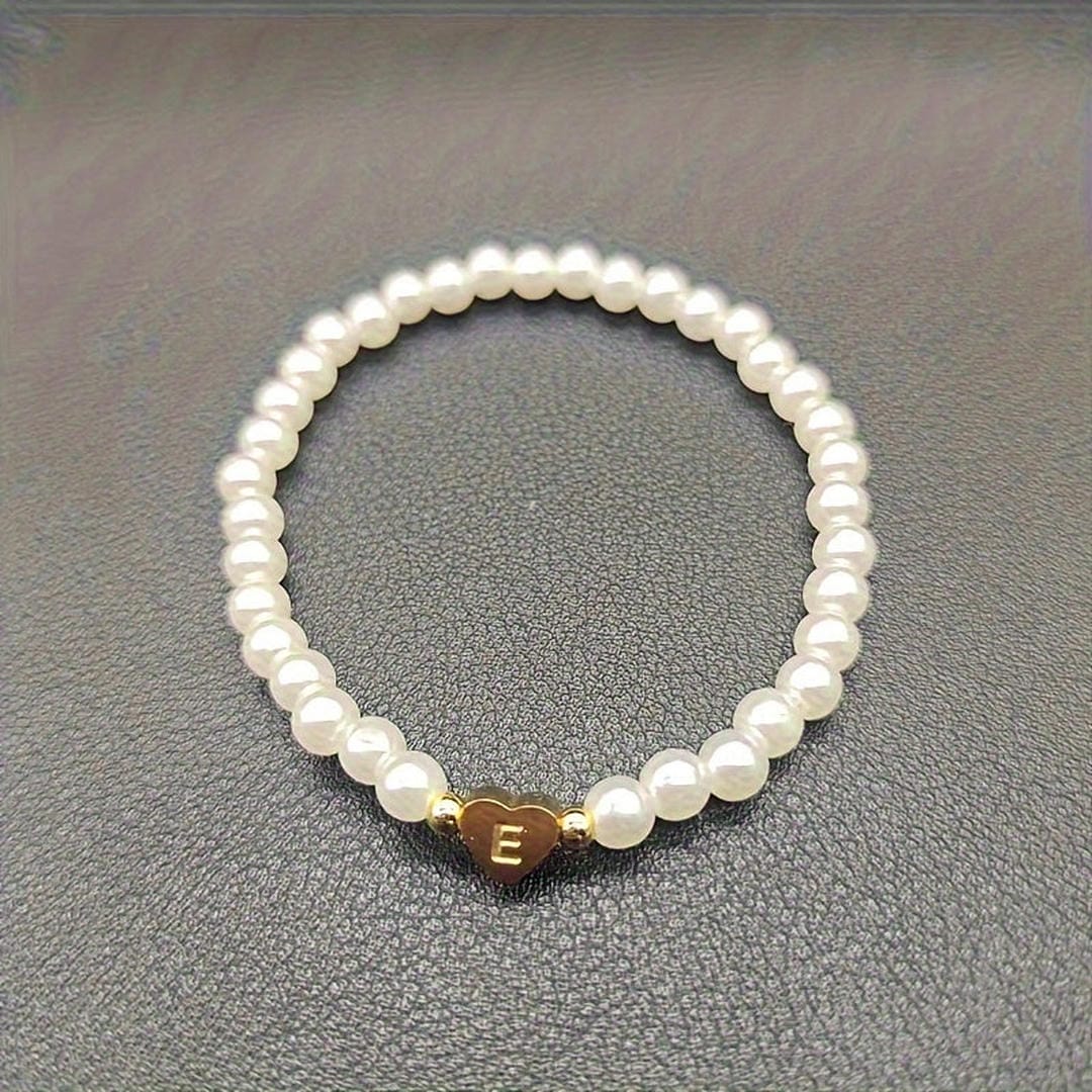 Pulsera de perlas con cuentas de la A a la Z
